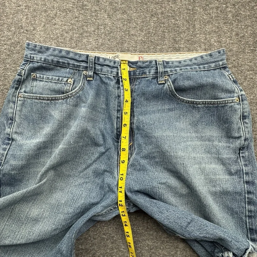Levi's 569 Denim Jean Shorts Mens 36x11 Blue Loose Straight Baggy Loose Vtg Jort